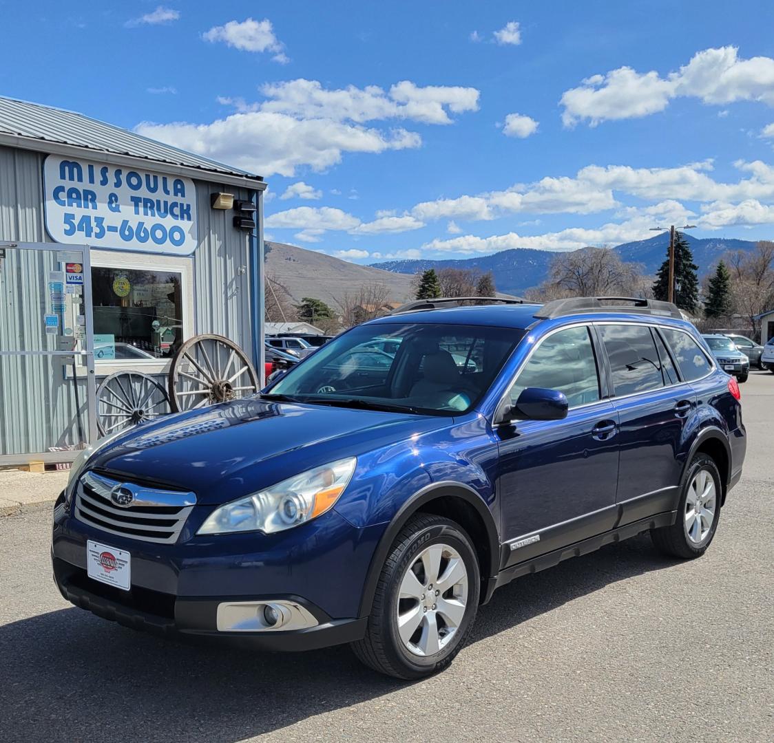 2011 Blue /Tan Subaru Outback Premium (4S4BRBGC7B3) with an 2.5L I4 engine, Automatic transmission, located at 450 N Russell, Missoula, MT, 59801, (406) 543-6600, 46.874496, -114.017433 - Nice One Owner AWD Outback. New Timing Belt and Water Pump. 2.5L I4 Engine. Automatic Transmission. Power Sunroof. Power Drivers Seat. heated Front Seats. Power Sunroof. Air. Cruise. Tilt. Power Windows and Locks. - Photo#1